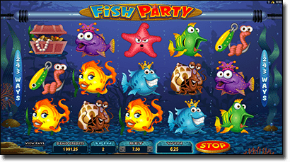 Play Fish Party video pokies for real money