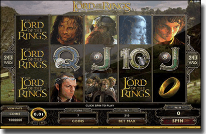 Lord of the Rings online slot by Microgaming