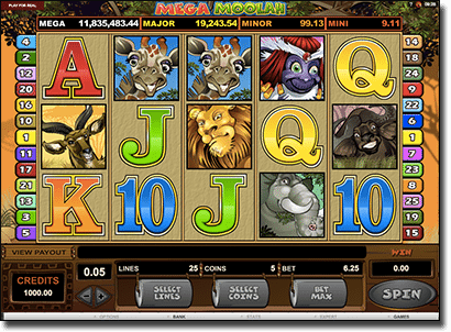 Mega Moolah progressive jackpot pokies game