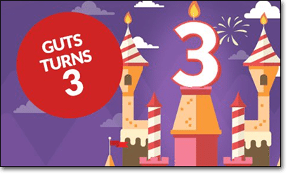 Guts Casino turns three years old