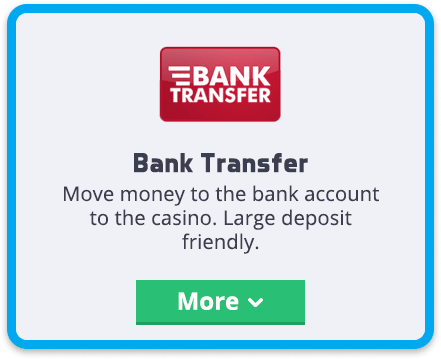 online bank transfer deposit