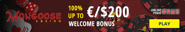 Mongoose Casino welcome bonus