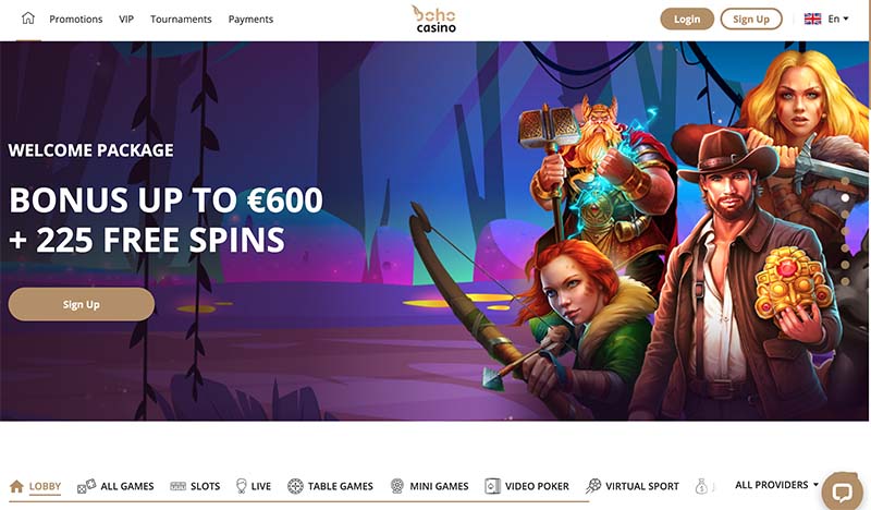 Boho Casino free spins offers