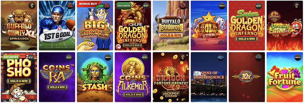 Betonline has a big selection of slots