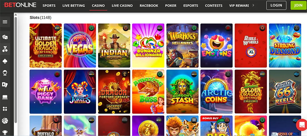 BetOnline slots promotions